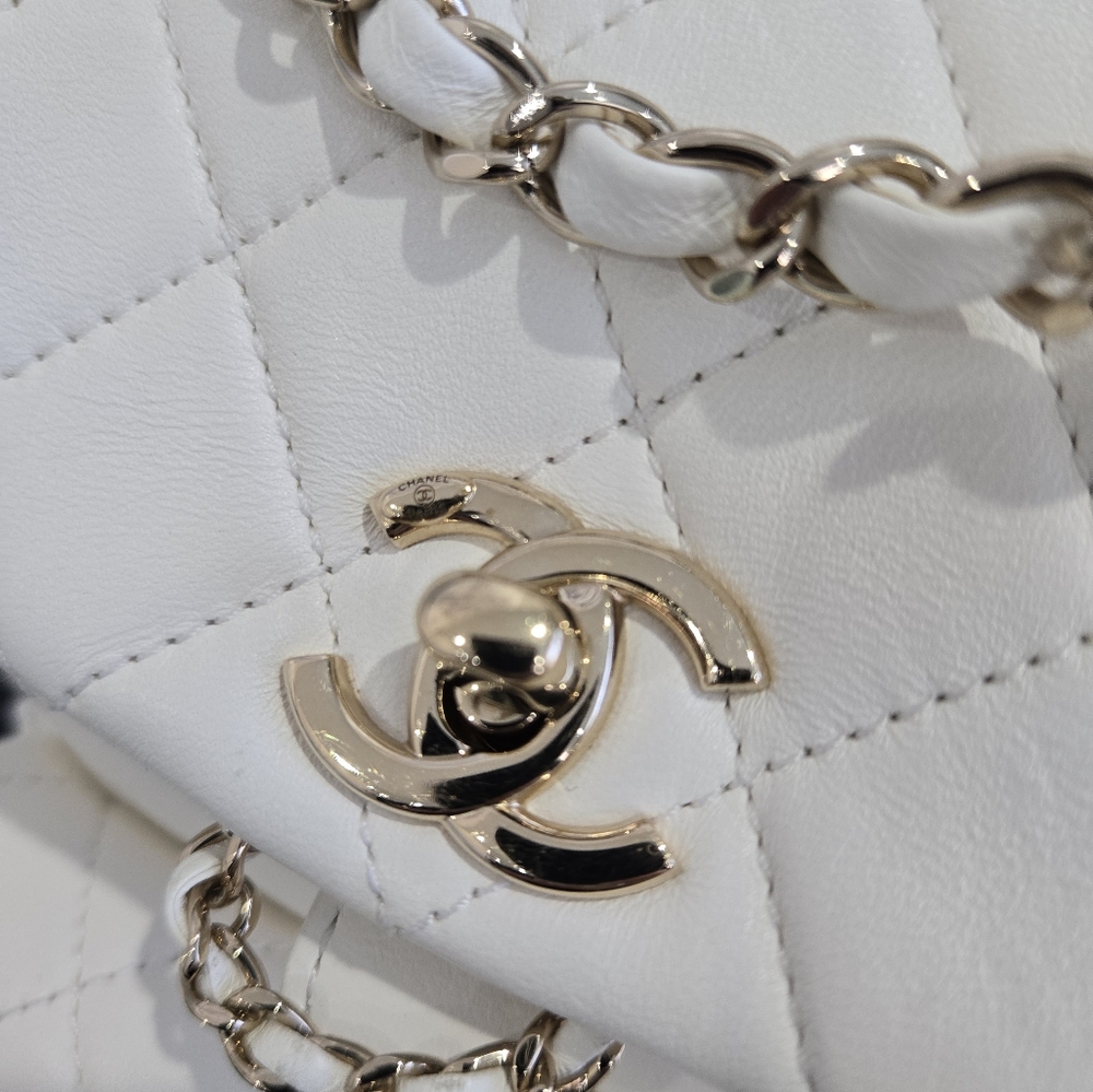 Chanel 22A Duma Backpack White With Gold Hardware - Picture 5 of 11